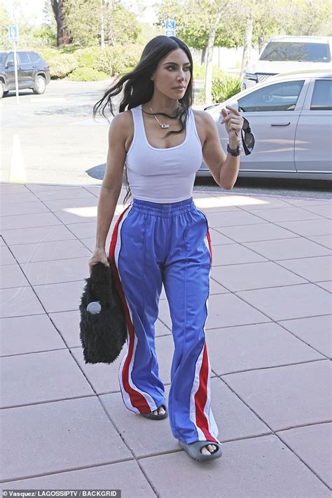 Kim Kardashian Dresses Down In A Busty Tank Top For Son S Game In LA Hot Lifestyle News