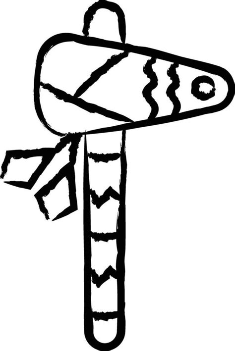 tomahawk hand drawn vector illustration  vector art  vecteezy