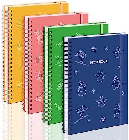 Amazon AHGXG Spiral Notebook Set 4 Pack Four Seasons Theme