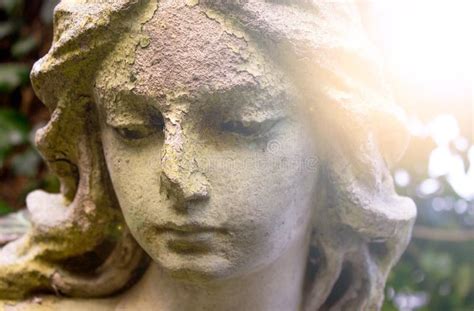 A Beautiful Angel Statue Close Up With Large Wings Guardian Angel