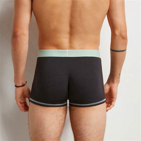 Dim Lot De Boxers Homme Coton Mix And Colors Noir Amande Vert