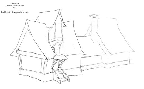 Manor House Sketch By Avetrus On Deviantart