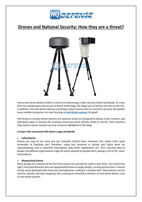 Drones and National Security: How they are a threat? | PDF