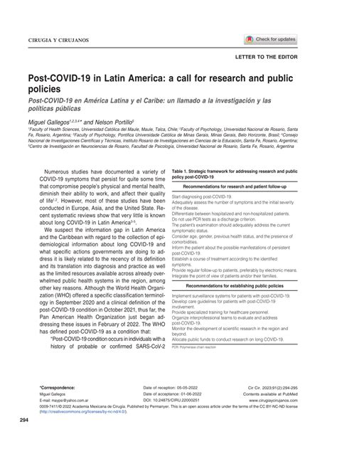 PDF Post COVID en América Latina y el Caribe un llamado a la investigación y las políticas