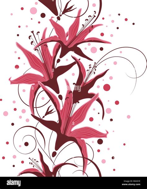 seamless floral design floral pattern vector illustration stock