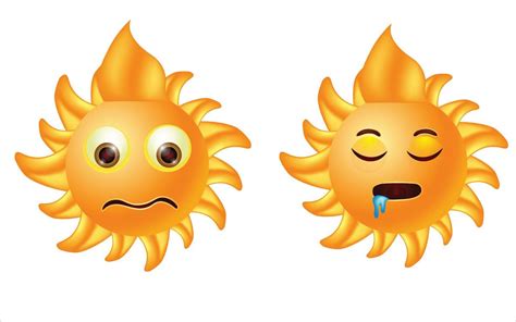 Cute Sun Emoji Vector 7325289 Vector Art At Vecteezy