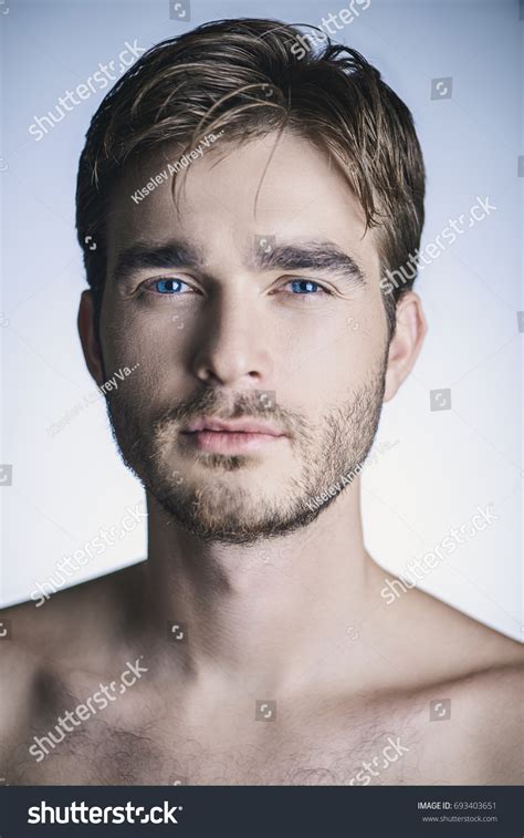 Portrait Brutal Handsome Man Naked Torso Stock Photo Shutterstock