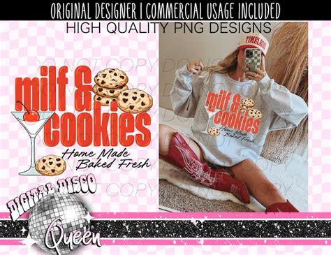 Milf Cookies PNG Trendy Mom Designs Etsy