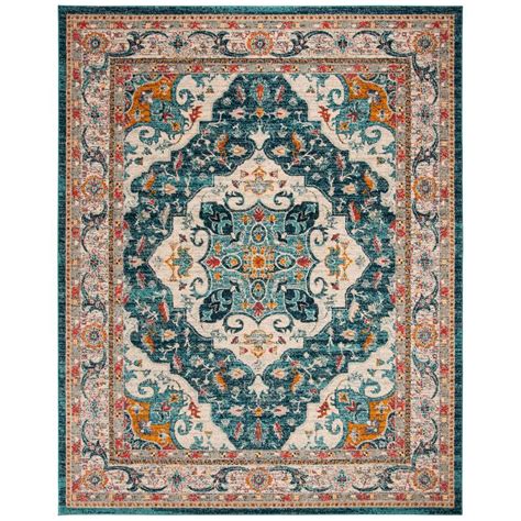 Safavieh Phoenix Ivory Blue 8 Ft X 10 Ft Area Rug Vintage Bohemian