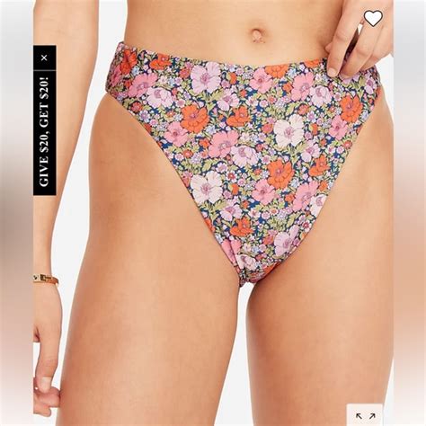 J Crew Swim Highrise Cheeky Bikini Bottom Inliberty Meadow Song Fabric Poshmark
