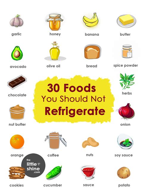 30 FOODS YOU SHOULD NEVER STORE IN THE FRIDGE - The Little Shine