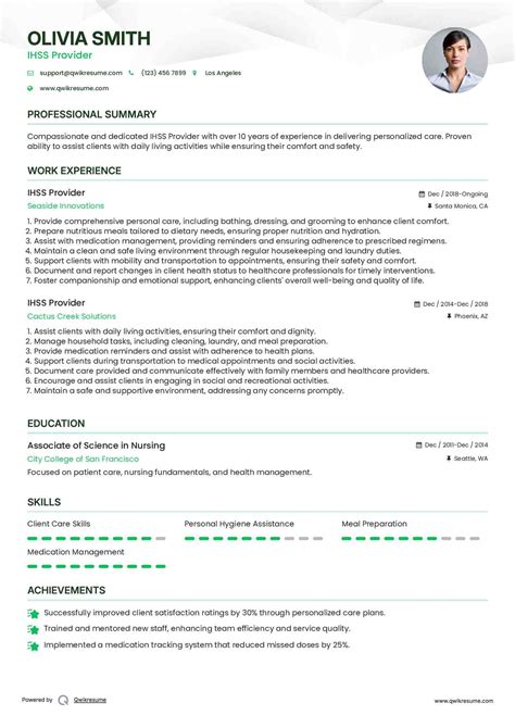 10+ IHSS Provider Resume Samples & Templates for 2025
