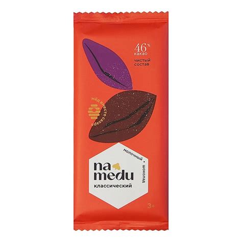 Шоколад Гагаринские Мануфактуры Namedu молочный на меду 70 г - 1 плитка ...