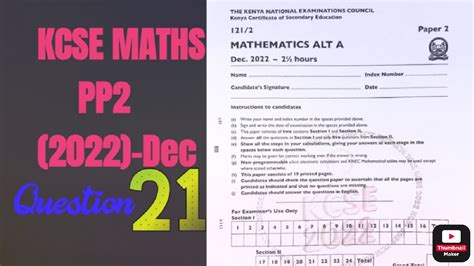 QN 21 KCSE MATHS PP2 2022 Commercial Arithmetics YouTube