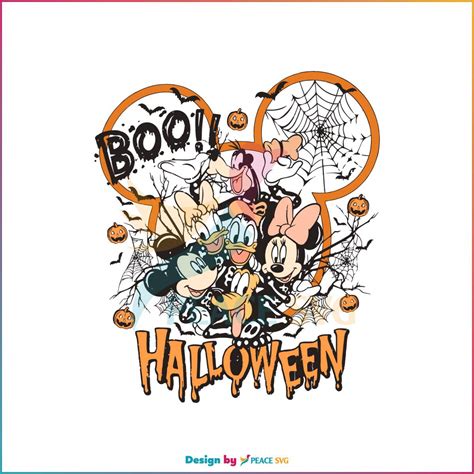 Vintage Disney Boo Halloween SVG Mickey And Friends SVG Digital ...