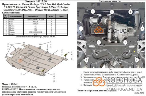 Защита двигателя Peugeot 408 GT (P54) Кольчуга: купить защиту картера ...