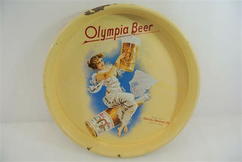 Olympia Beer Tray Vintage Metal Serving Tray Capital Brewing Washington