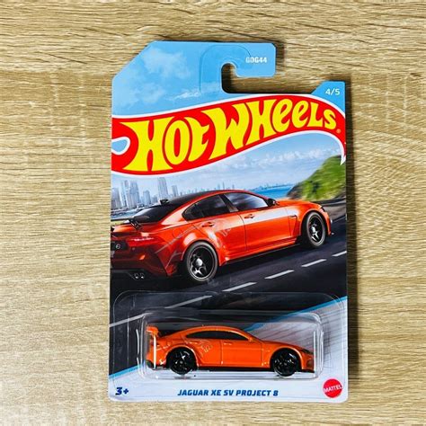 Hot Wheels Jaguar XE SV Project Orange Luxury Sedan Birthday Gift Miniature Model Car Retro