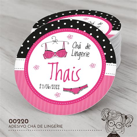 Adesivo Redondo Chá de Lingerie Elo Produtos Especiais