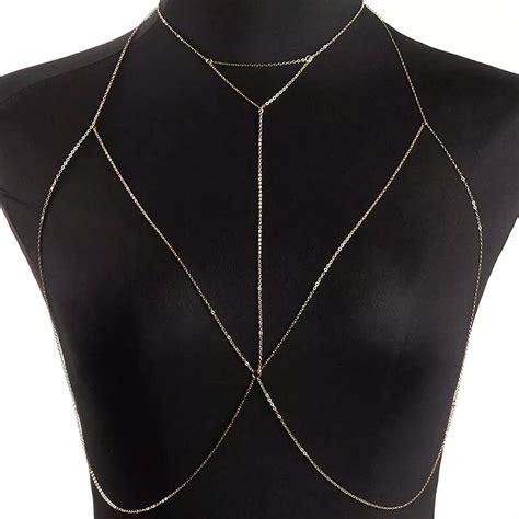 HOOUN Sexy Chest Chain Bra Bikini Belly Waist Chain Women Summer Beach Harness Chain Walmart