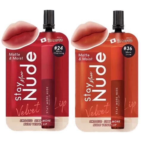 Smooto Stay More Nude Velvet Lip G Envelope Type Shopee Malaysia