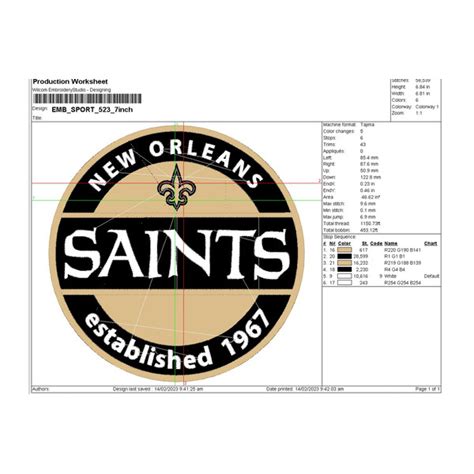 Saints Logo Embroidery Design, New Orleans Saints Football E | Inspire ...