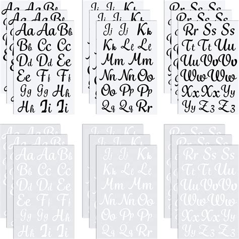 18 Sheet Iron Letters Iron on Letters Cursive Heat Transfer Letters for