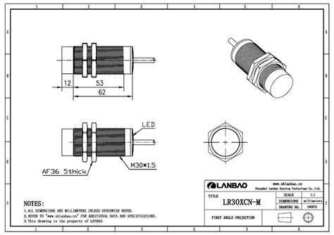 Lr Analog V Ma Output Ce M Pvc Cable Inductive Sensor