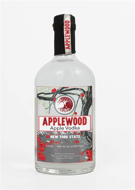 Naked Flock Cider Label And Applewood Vodka On Behance