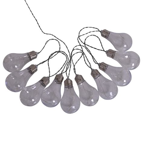 Łańcuch świetlny solarny LED żarówka, 10-punktowy | Lampy.pl