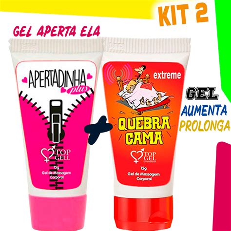 Kit Sex Shop Lubrificante Intimo Apertadinha Gel Quebra Cama 15ml Sexy Shop Produtos