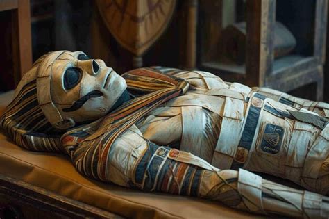 A Mummy Creatively Displayed In A Pop Culture Context With Bandages