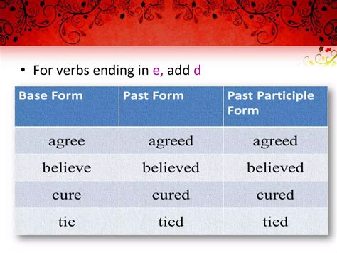 participle regular  irregular verbs pptx