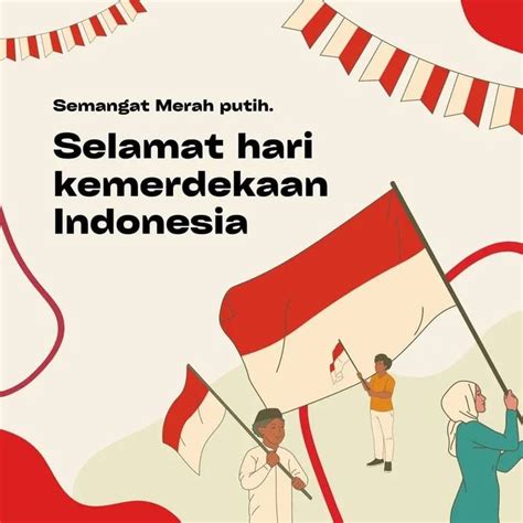 An Advertisement For Indonesia S National Day With Two People Holding