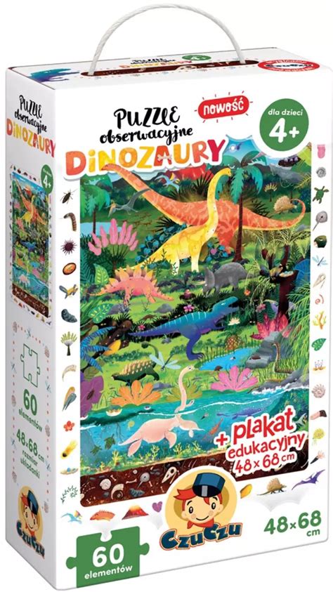 Czuczu Puzzle Obserwacyjne Dinozaury Bright Junior Media