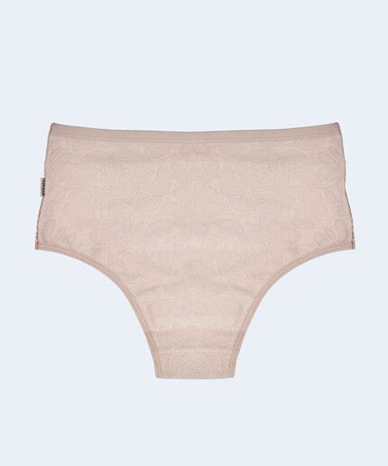 Calcinha De Microfibra Trabalhada Cintura Alta Pala Dupla Renda Na Perna NAYANE LINGERIE