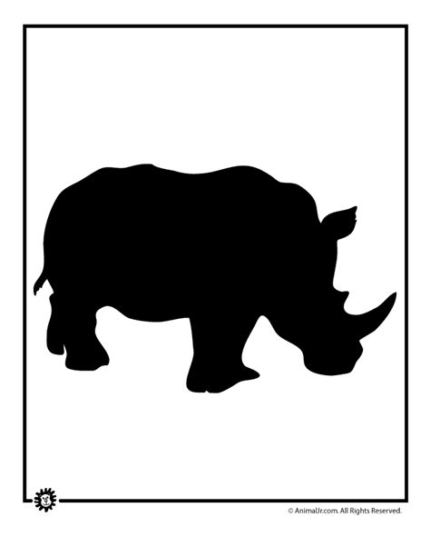 Rhino Template | Woo! Jr. Kids Activities