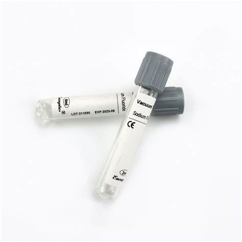 Siny Ml Sodium Fluoride Glucose Tube Grey Cap Vacuum Blood