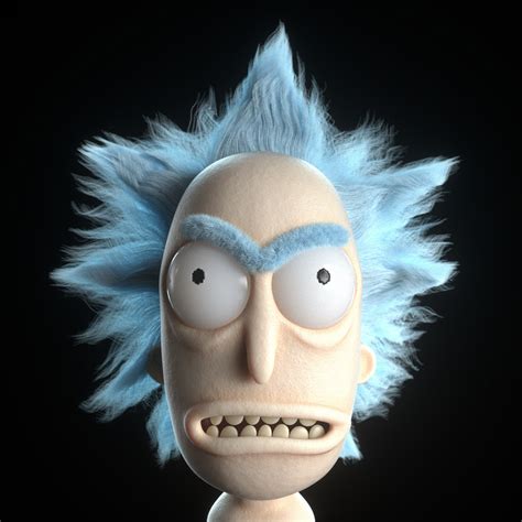 Rick From Rick And Morty 3d Character Modeling On Behance