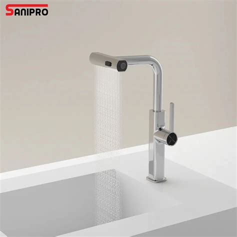 Sanipro New Arrival Flying Rain Tap Chrome Hot And Cold Mixer Sink Taps Kitchen Waterfall Faucet