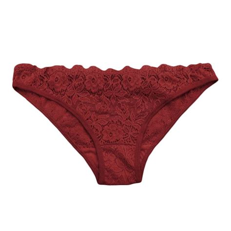 Bikini Secret Treasures Para Mujer Vino Encaje Floral Talla M Walmart