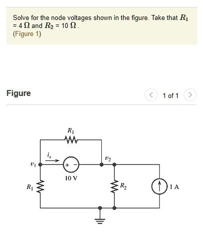 SOLVED Find V1 V2 And Is Solve For The Node Voltages Shown In The