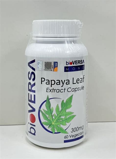 Bioversa Mono Papaya Leaf Extract Capsule Mg Vegecaps Lazada