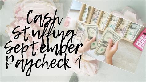 Cash Stuffing September Paycheck Youtube