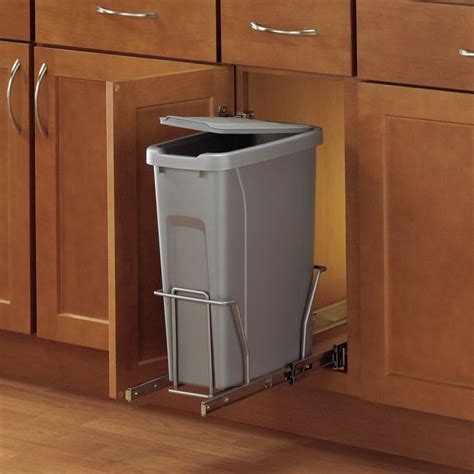 Plastic 5 Gallon Pull Outunder Counter Trash Can Trash Can Cabinet