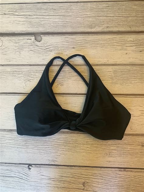 Serenibikini Black Knot Front Bikini Top Fully Lined Etsy