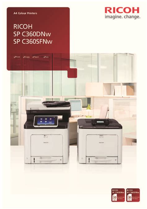 Notice RICOH SP C360SFNW - imprimante Trouver une solution à un ...