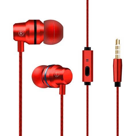 3.5mm Super Bass Headset Earphone Stereo Earbuds Headphone Wired Mic ...