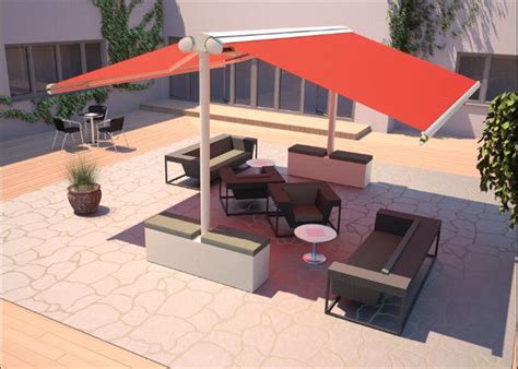 Motorized Free Standing Retractable Awning/Outdoor Double Sides Awning ...