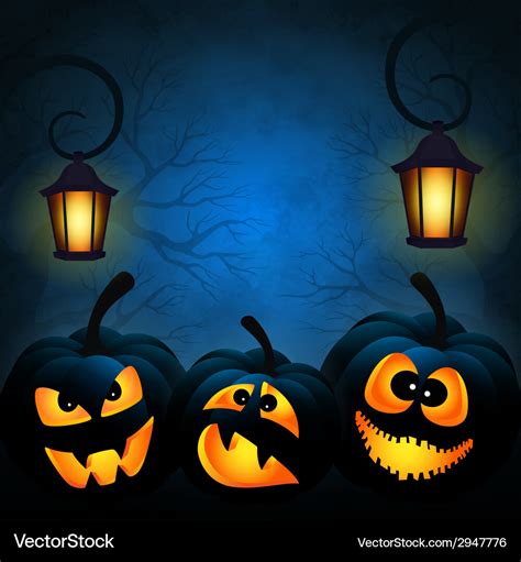 Background to the halloween with pumpkins Vector Image